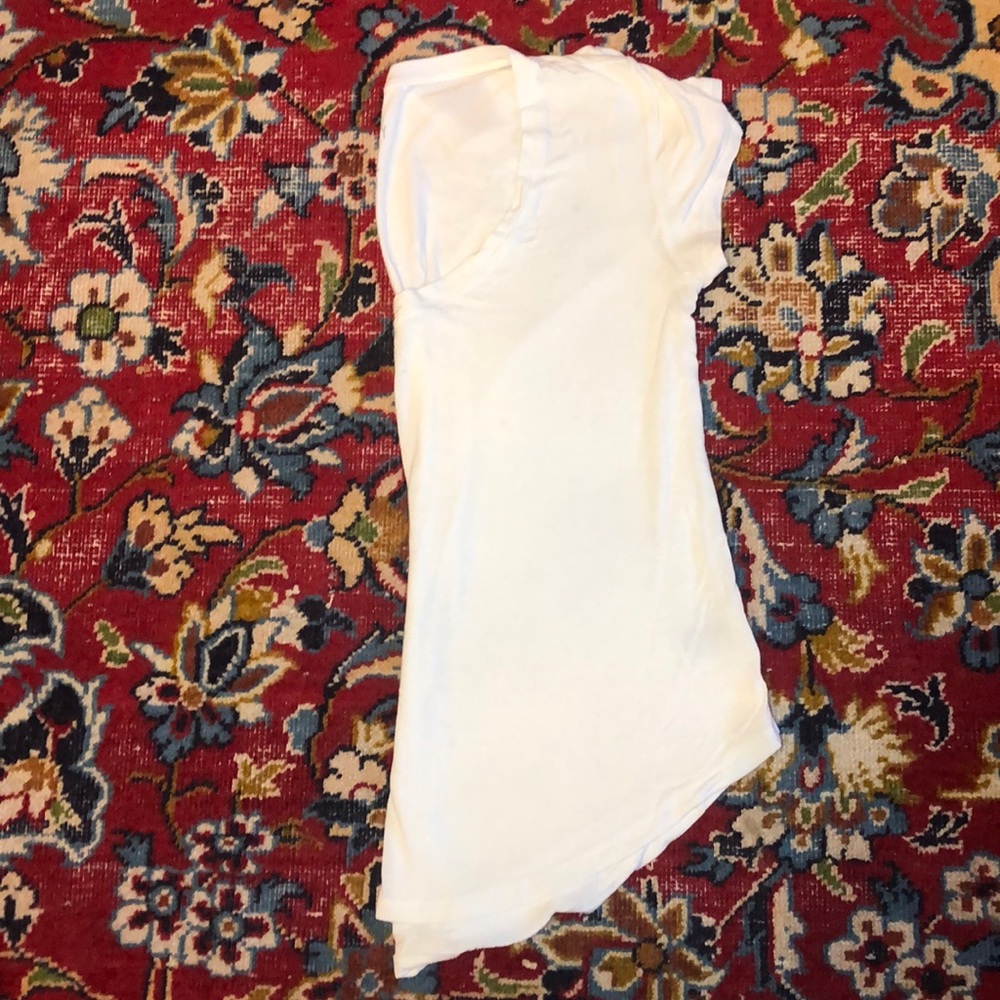 Æ White V-Neck Tee
